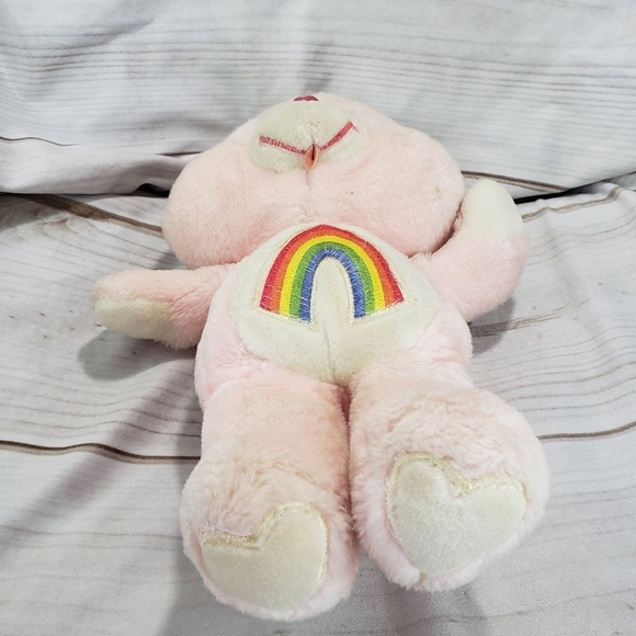 Kenner Care Bears Cheer Bear Pink Rainbow Plush Stuffed Toy 12 Inch 1983 - Picture 5 of 10